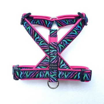 Zwart band fuchsia voering