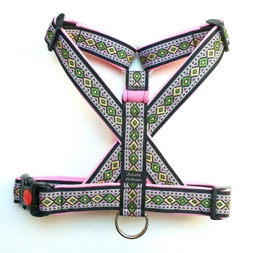 Zwart band roze voering