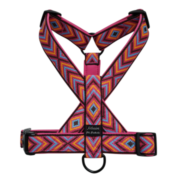 Donkerbruin band fuchsia voering