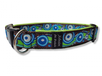 Gevoerde halsband maat m brown eye