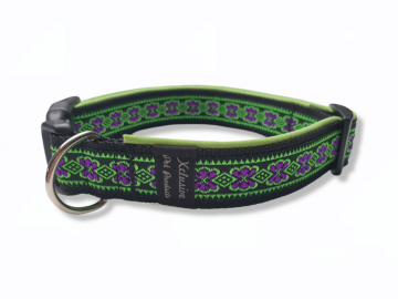 Halsband maat m purple flower