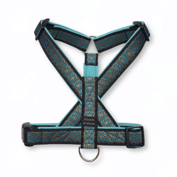 Zwart band turquoise voering