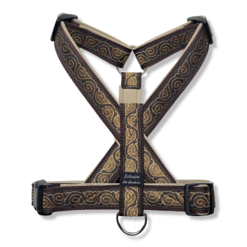 Donkerbruin band karamel voering