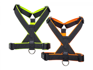 Effen zwart met neon groen/geel en neon oranje voering