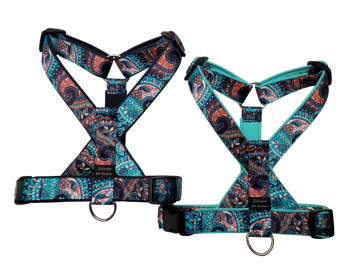 Navy & turquoise voering