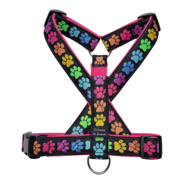 Zwart band fuchsia voering