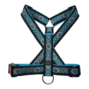 Zwart band aqua blauw voering