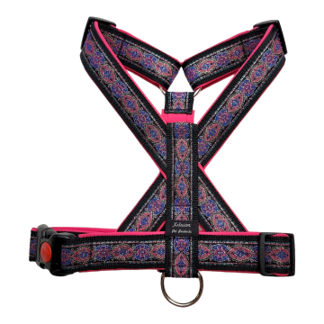 Zwart band fuchsia voering