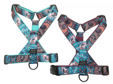 Turquoise en paars bordeaux voering