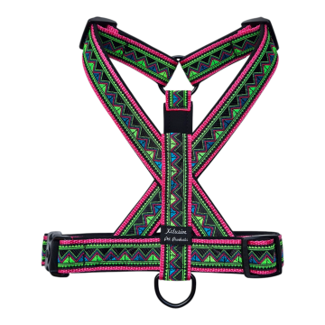 Fuchsia band zwarte voering