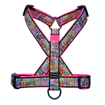 Zwart band neon roze voering