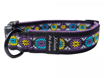 Zwart band paars gemêleerde voering