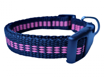 Puppy halsband basic roze maat m
