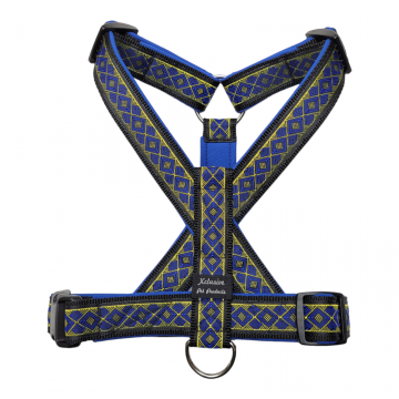 Zwart band kobalt voering