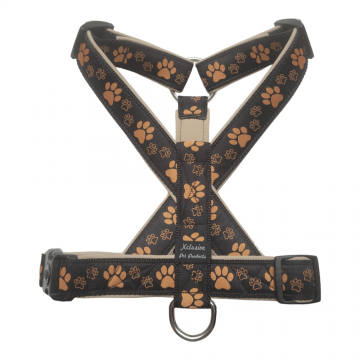 Zwart band karamel voering