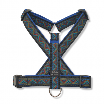 Zwart band blauwe voering